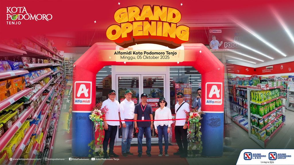 Kota Podomoro Tenjo Resmikan Alfamidi di Area Deluxe Cluster